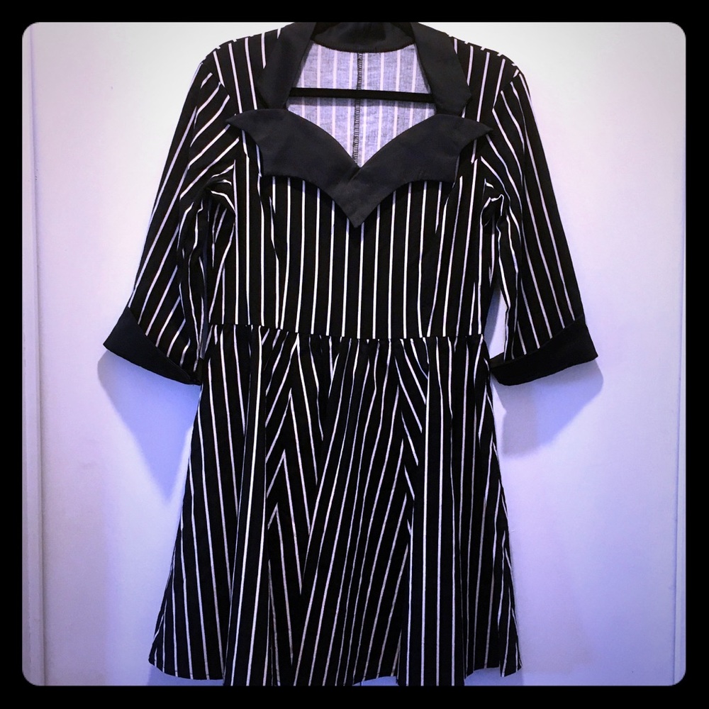 Bat Collar Jack Skellingtonesque Mini Dress